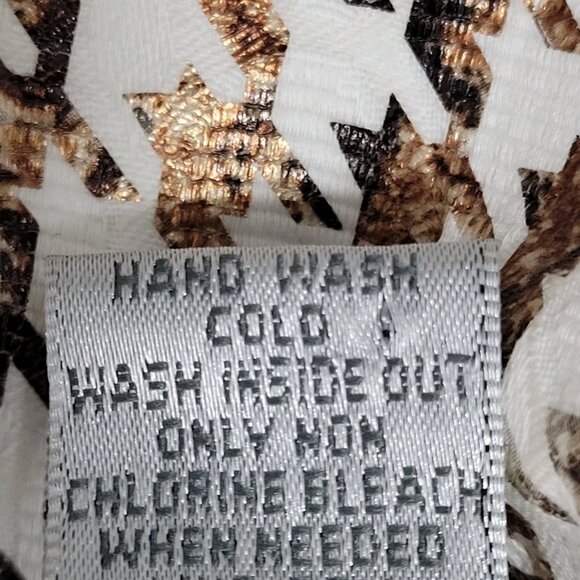 Chico's Brown Metallic Houndstooth Lightweight Full Zip Moto Jacket Size 3 US 16 - Picture 15 of 15